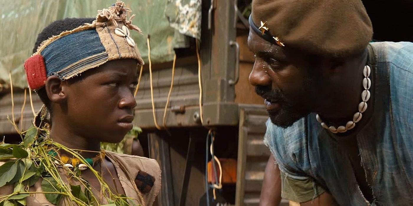 Idris Elba et Abraham Attah dans « Beasts of No Nation »