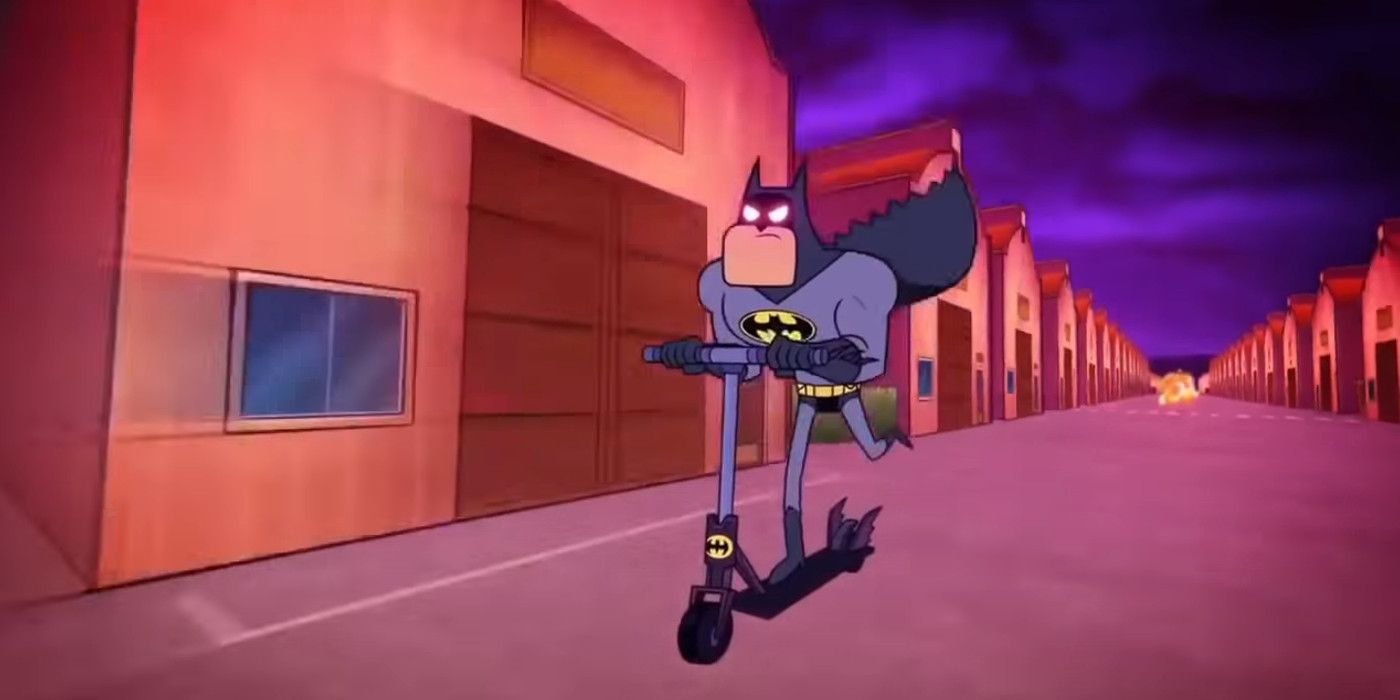 Les Teen Titans vont au cinéma Batman sur le Bat-Scooter
