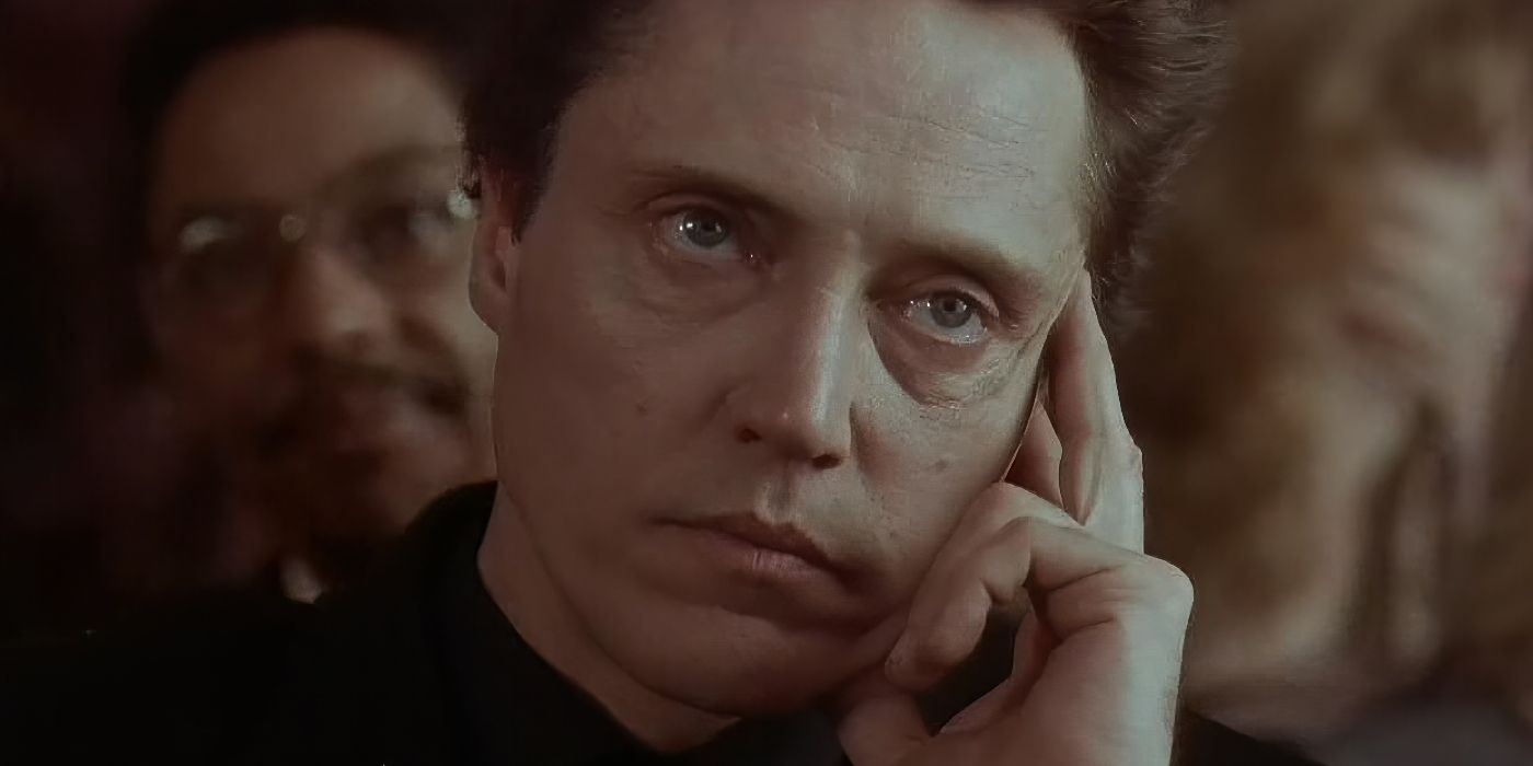 Gros plan de Frank White au tribunal dans King of New York