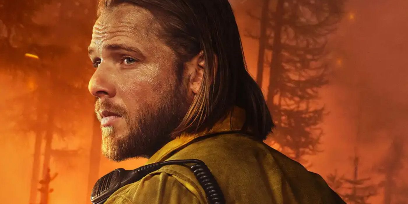 Max Thieriot dans le rôle de Bode Leone au milieu d'un incendie sur l'affiche de la saison 3 de 