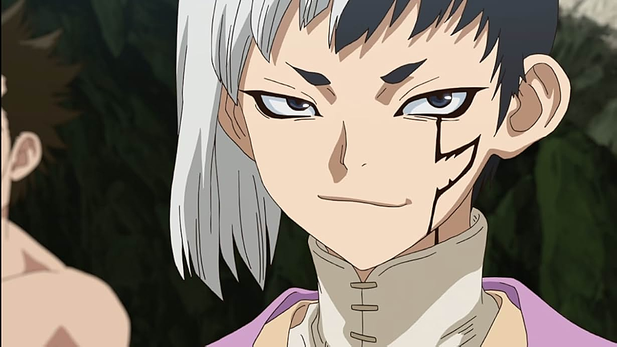 Gen Asagiri souriant - Dr. Stone