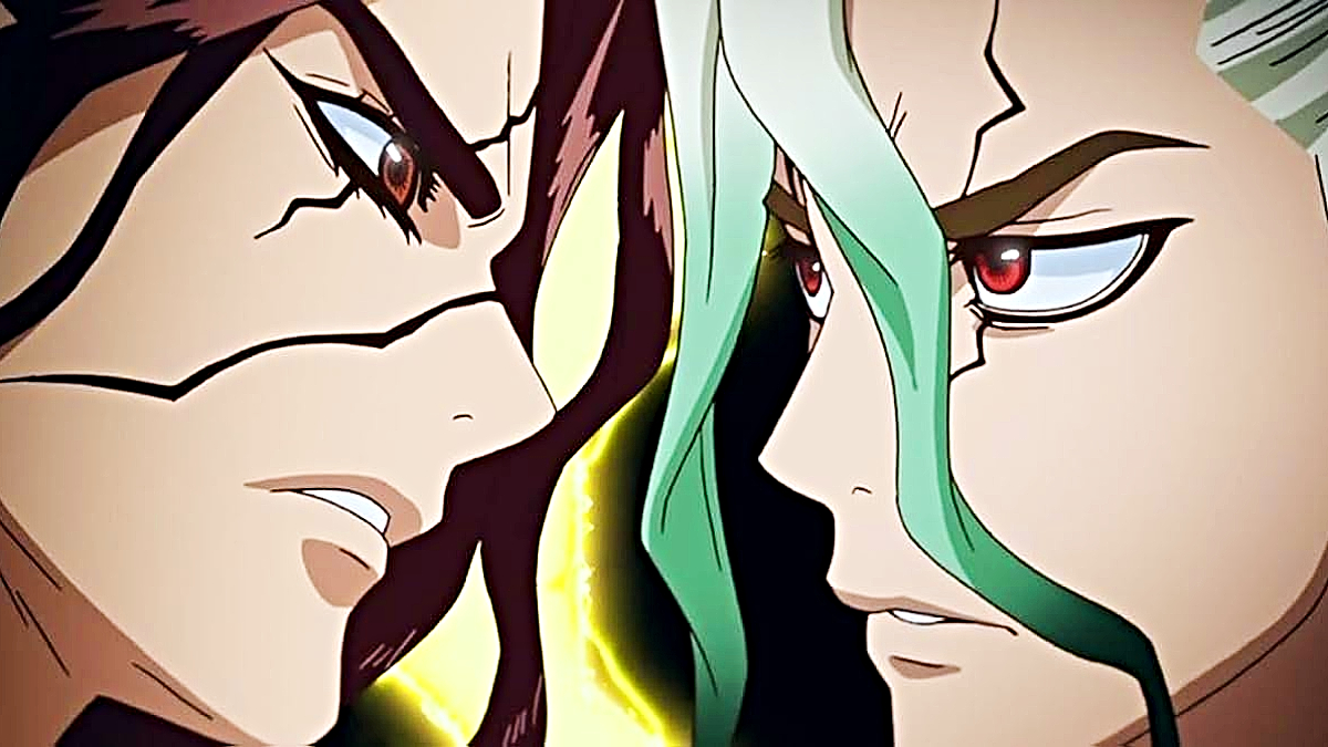 Tsukasa et Senku s'affrontent dans 'Dr. Anime de pierre